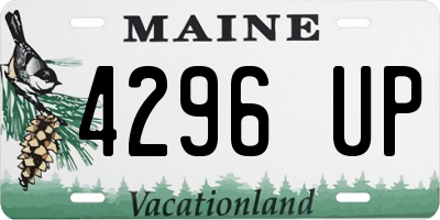 ME license plate 4296UP