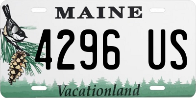 ME license plate 4296US