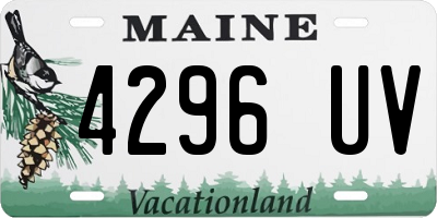 ME license plate 4296UV