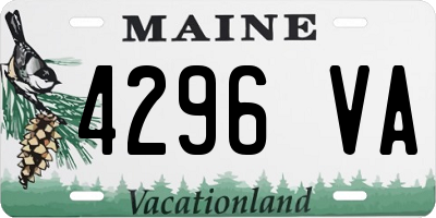 ME license plate 4296VA