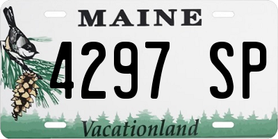 ME license plate 4297SP