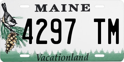ME license plate 4297TM