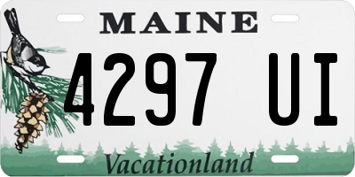 ME license plate 4297UI