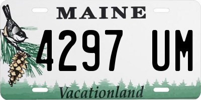 ME license plate 4297UM