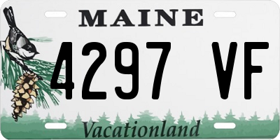 ME license plate 4297VF