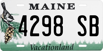ME license plate 4298SB