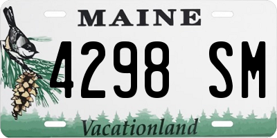 ME license plate 4298SM