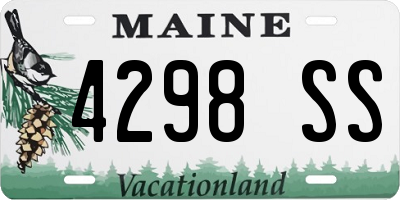 ME license plate 4298SS