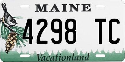 ME license plate 4298TC