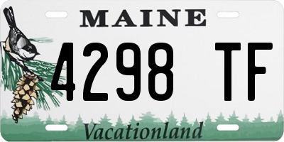 ME license plate 4298TF