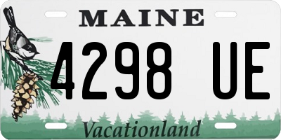 ME license plate 4298UE
