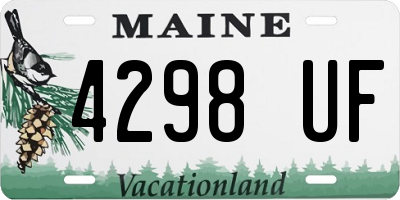 ME license plate 4298UF