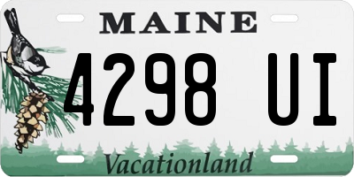 ME license plate 4298UI