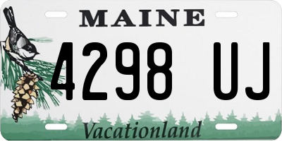 ME license plate 4298UJ