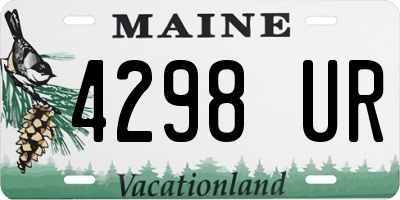 ME license plate 4298UR