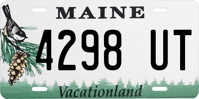 ME license plate 4298UT