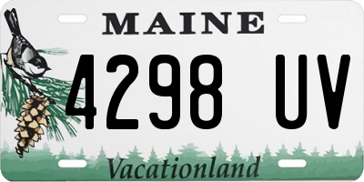 ME license plate 4298UV