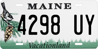 ME license plate 4298UY