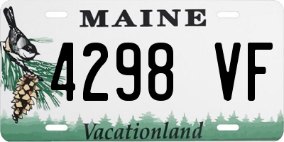 ME license plate 4298VF