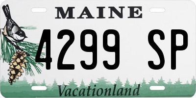 ME license plate 4299SP