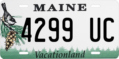 ME license plate 4299UC