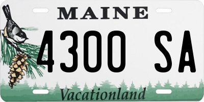 ME license plate 4300SA