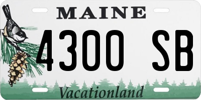 ME license plate 4300SB