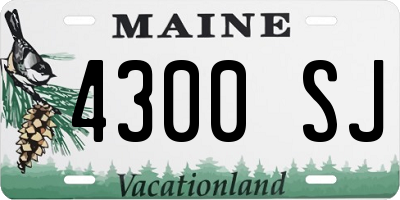 ME license plate 4300SJ