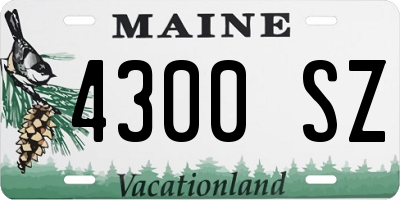 ME license plate 4300SZ