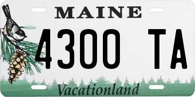 ME license plate 4300TA