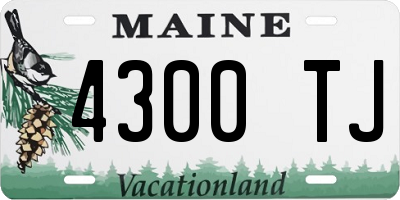ME license plate 4300TJ