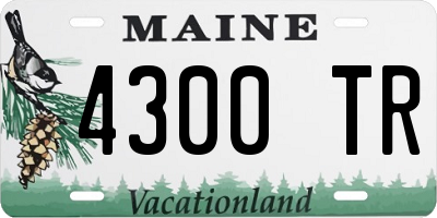 ME license plate 4300TR