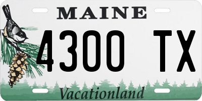 ME license plate 4300TX