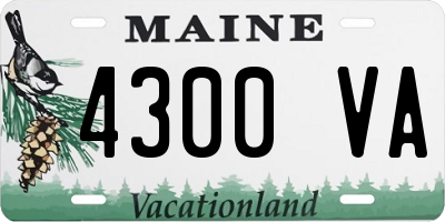 ME license plate 4300VA