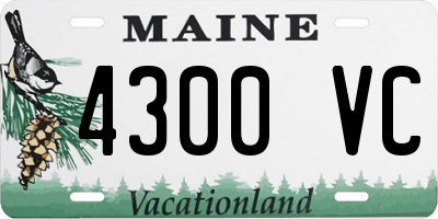 ME license plate 4300VC