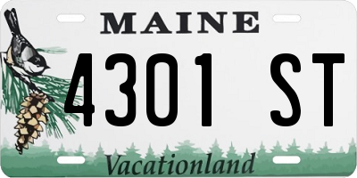 ME license plate 4301ST
