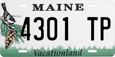 ME license plate 4301TP
