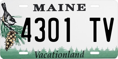 ME license plate 4301TV