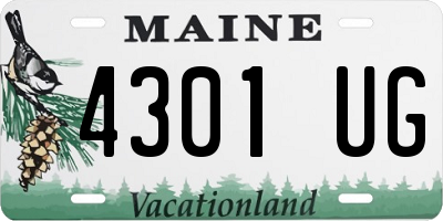ME license plate 4301UG