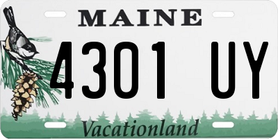 ME license plate 4301UY