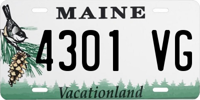 ME license plate 4301VG