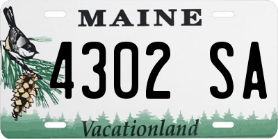 ME license plate 4302SA