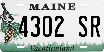 ME license plate 4302SR