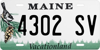 ME license plate 4302SV