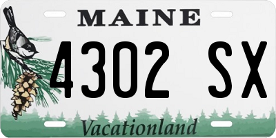 ME license plate 4302SX