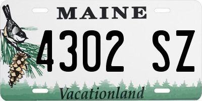 ME license plate 4302SZ