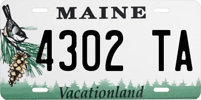 ME license plate 4302TA