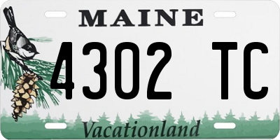 ME license plate 4302TC