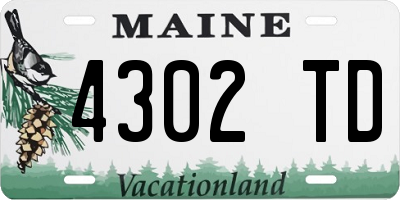 ME license plate 4302TD