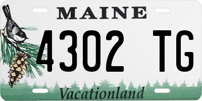 ME license plate 4302TG